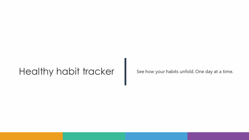 Healthy habit tracker