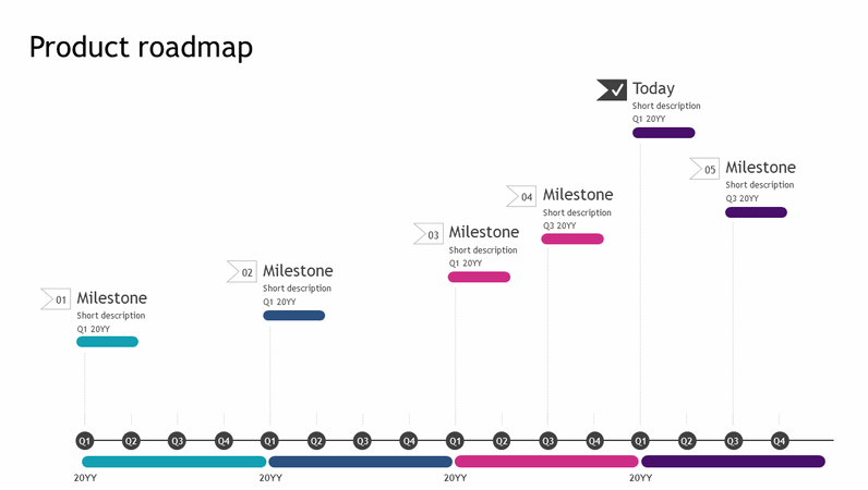 Roadmap timeline light