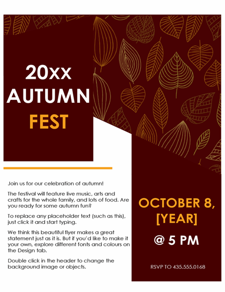 Autumn festival flyer