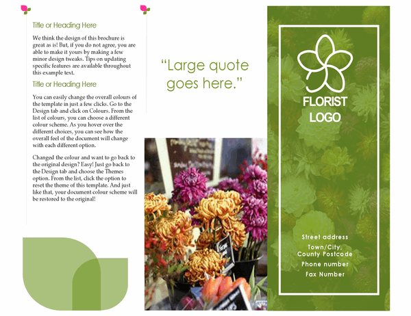 Florist brochure