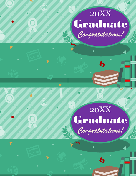 Graduation card (2 per page)