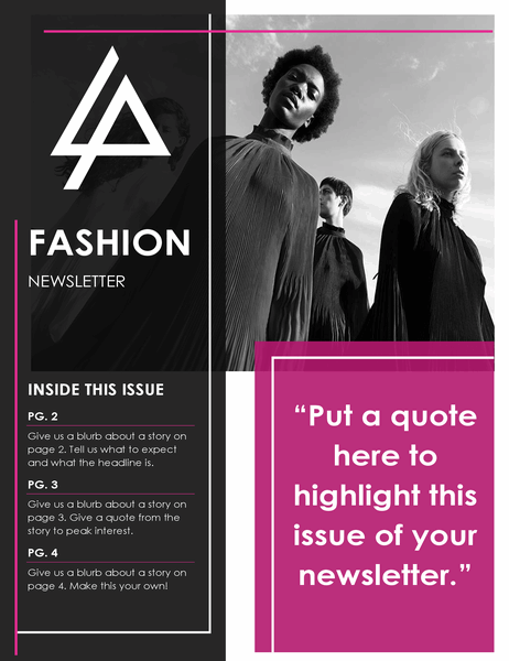 Fashion newsletter