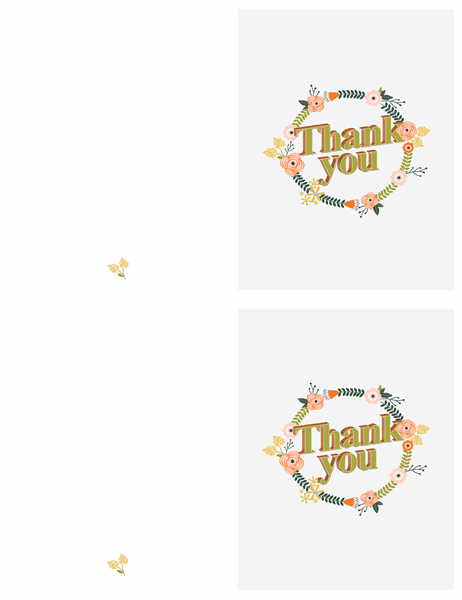 Floral thank you card