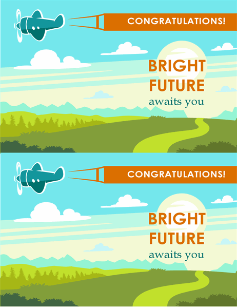 Bright future graduation card