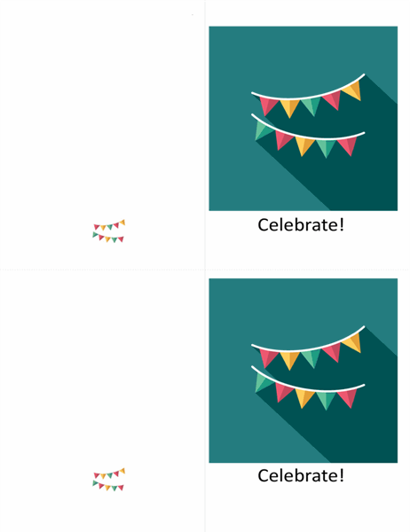 Bunting celebration card Bunting celebration card
