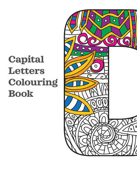 Capital letters colouring book