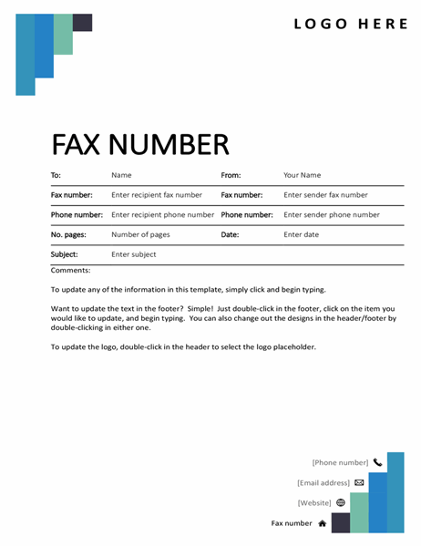 Blue steps fax cover