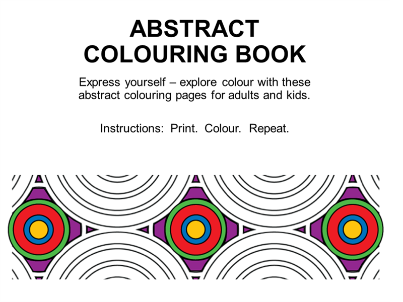 Abstract colouring book Abstract colouring book