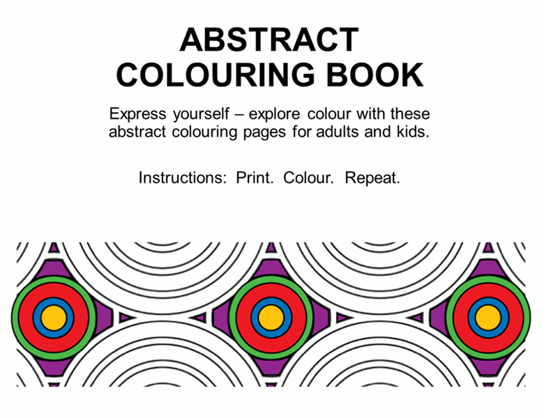 Abstract colouring book