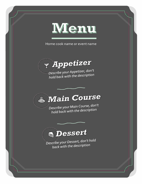 Basic menu Basic menu