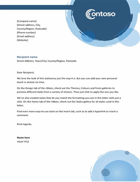 Blue spheres letterhead