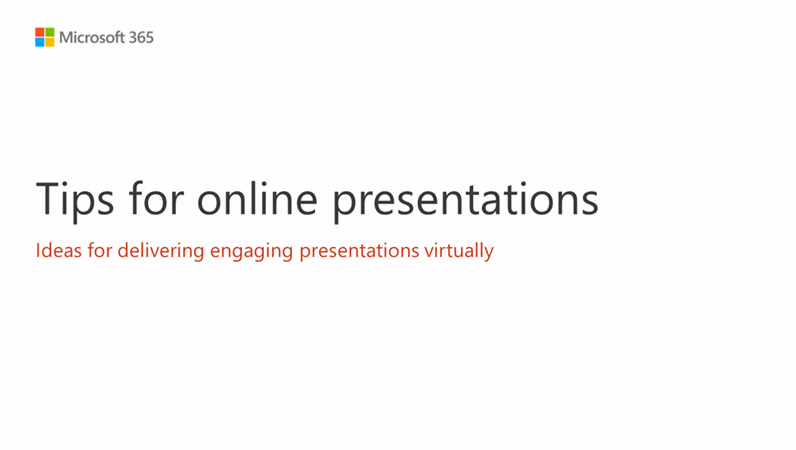 Online presentation tips