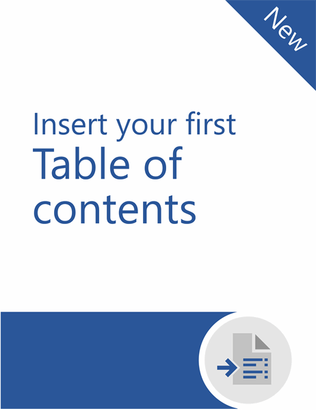 Insert Your First Table Of Contents Tutorial