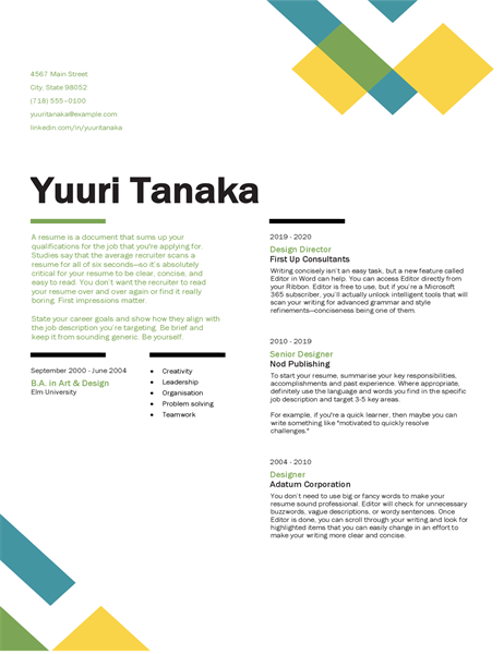 Geometric resume Geometric resume