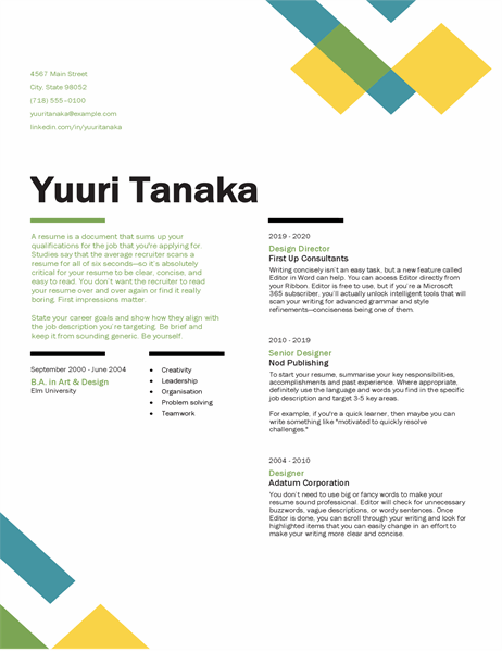 CV for internal company transfer