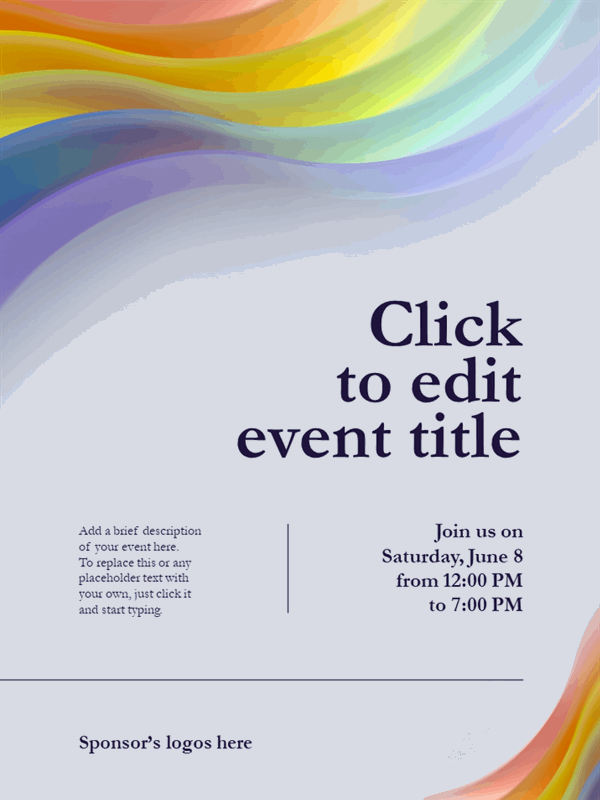 Pride rainbow flyer Pride rainbow flyer