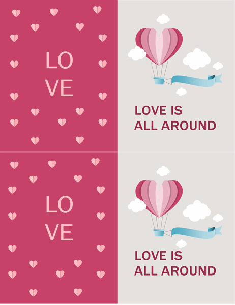 Download Love is all around Valentine's card