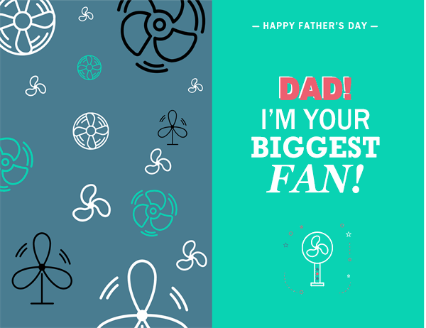 Dad’s biggest fan Father’s Day card