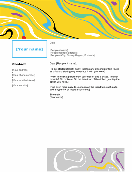 Swirl colour letterhead
