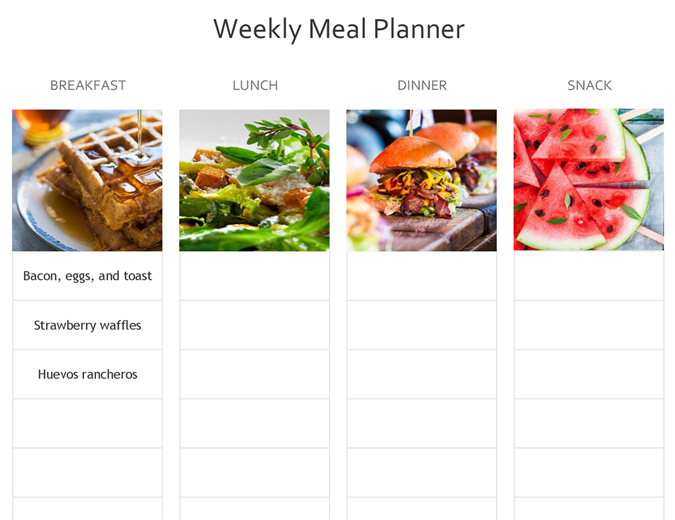 Simple meal planner Simple meal planner