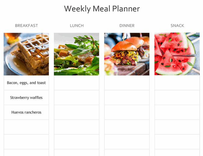 Simple meal planner Simple meal planner
