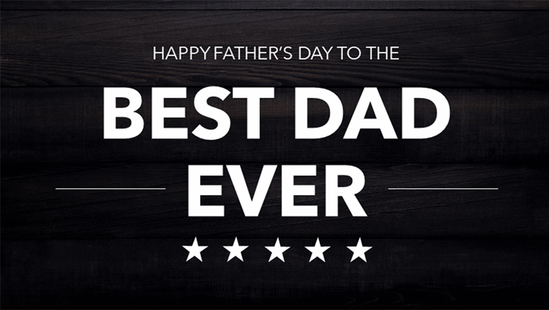 Typographic Father's Day cards
