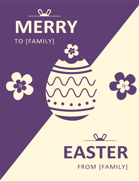 Purple Easter card