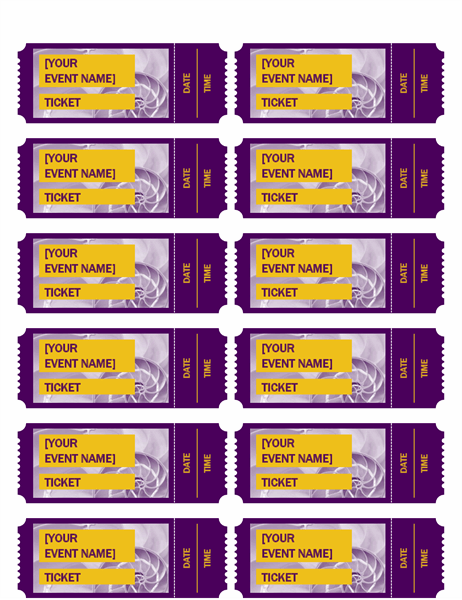 Purple event tickets