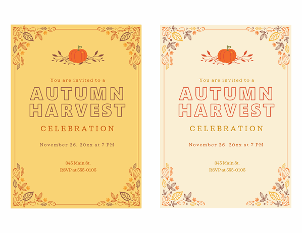 Autumn party invitation