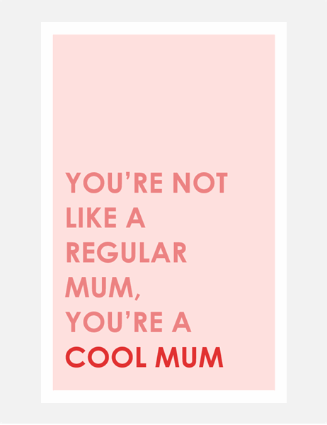 Cool mum Mother's Day card