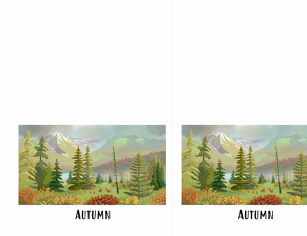 Wilderness scenes greeting cards (quarter-fold) Wilderness scenes greeting cards (quarter-fold)