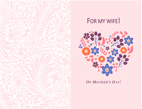 Floral heart Mother’s Day card