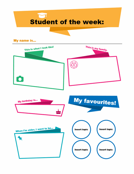 Student of the week poster