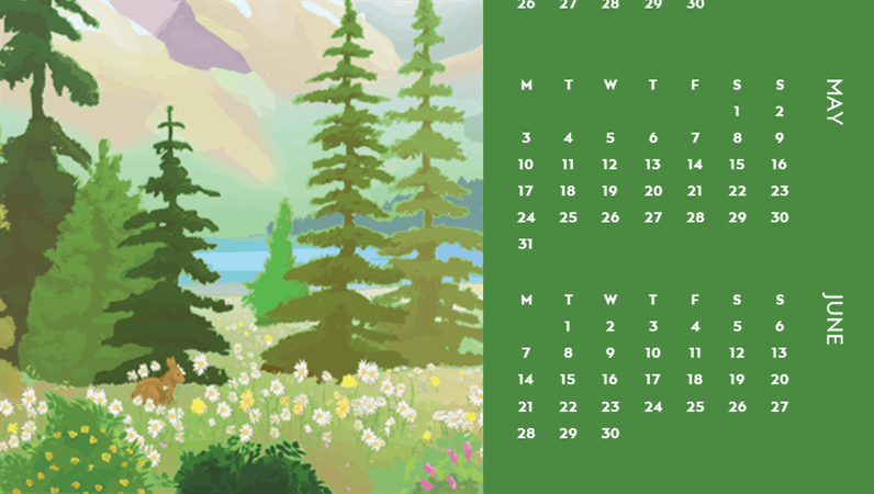 Wilderness seasons quarterly calendar Wilderness seasons quarterly calendar