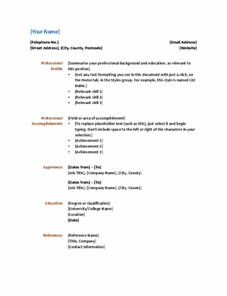 Resume (Functional design)