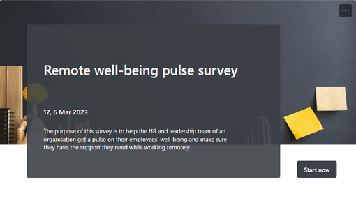 Remote well-being pulse survey