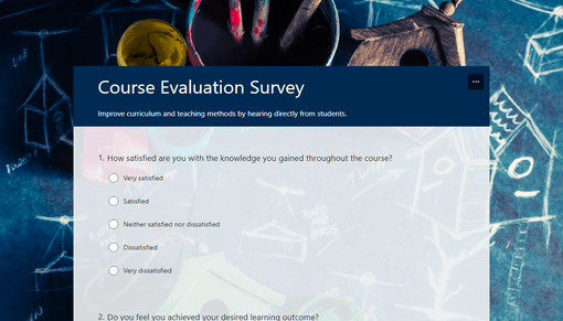 Course evaluation survey
