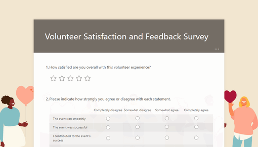 Volunteer satisfaction and feedback survey