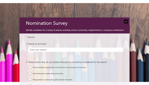 Nomination survey