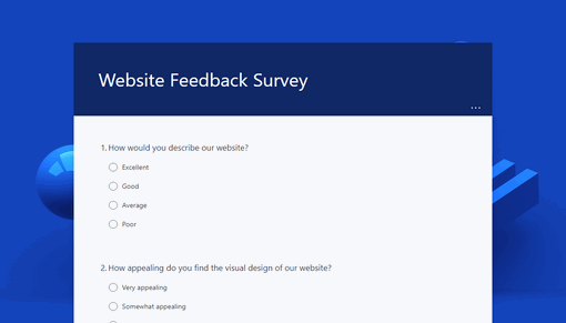 Website feedback survey