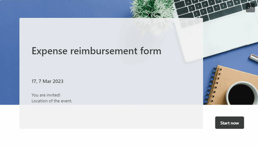 Expense reimbursement form 