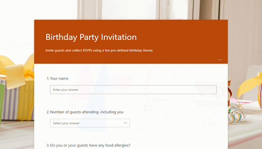 Birthday party invitation 