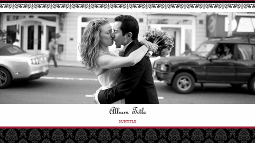 Wedding photo album (black and white design, widescreen)