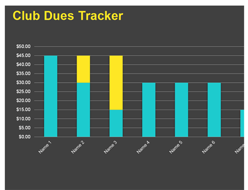 Club dues tracker