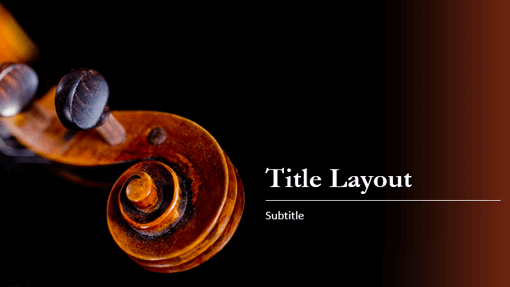 Music score presentation (treble clef design)