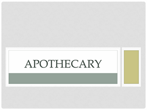 Apothecary Apothecary