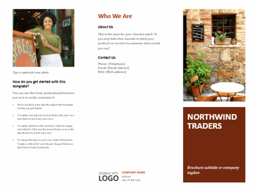 Business tri-fold brochure