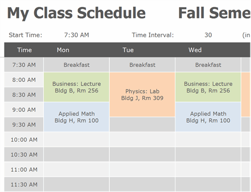 class scheduling