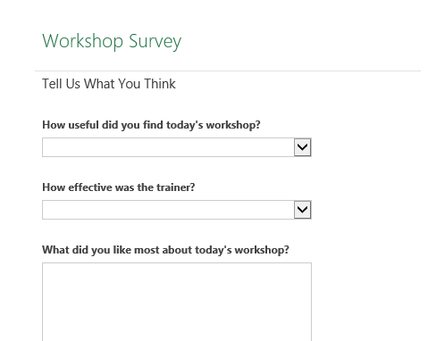 Workshop survey