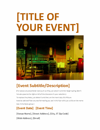 Event flyer (orange)